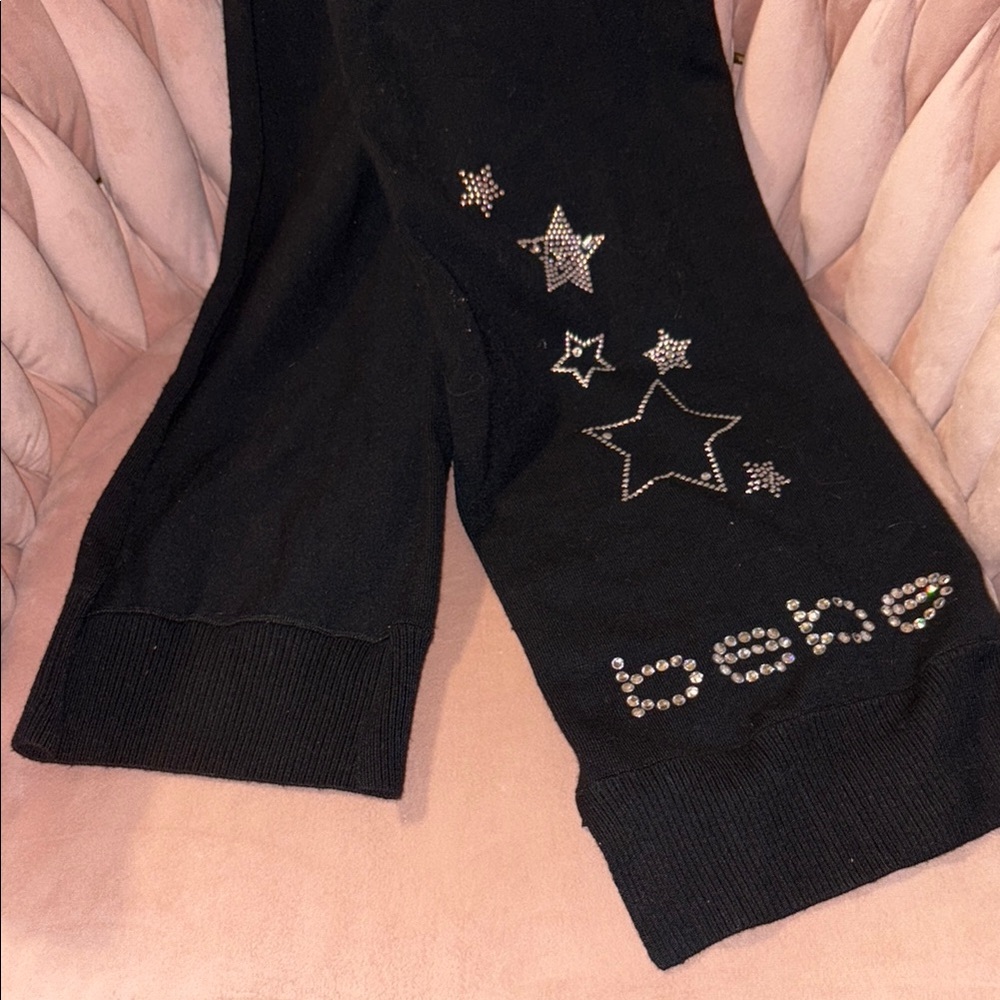 Bebe X Swarovski Black Star Embellished Scarf